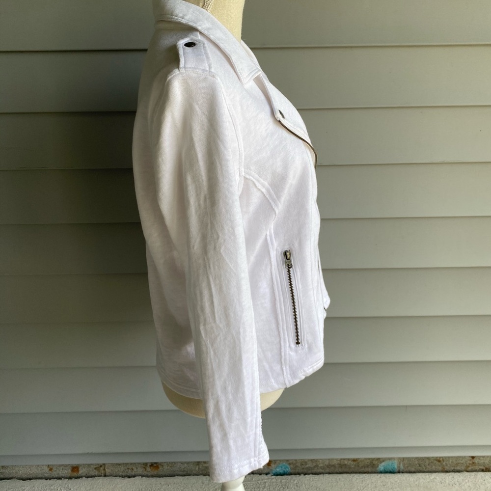 White terry biker style jacket - Picture 10 of 13